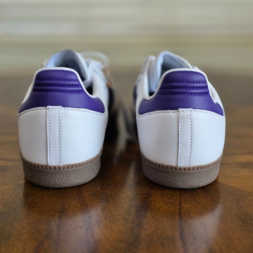 Adidas Originals Samba ADV Cloud White Purple Men's Size 12 Leather New IE6613 - Picture 5 of 14